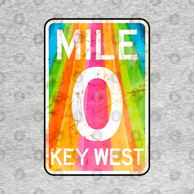 Copy of Mile 0 Key West Florida A1A Rainbow by TravelTime